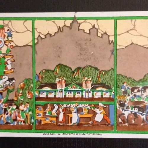 Künstlerkarte Pfingstausstellungen U.Volksfest 1914 In Salzburg 600563A Gr