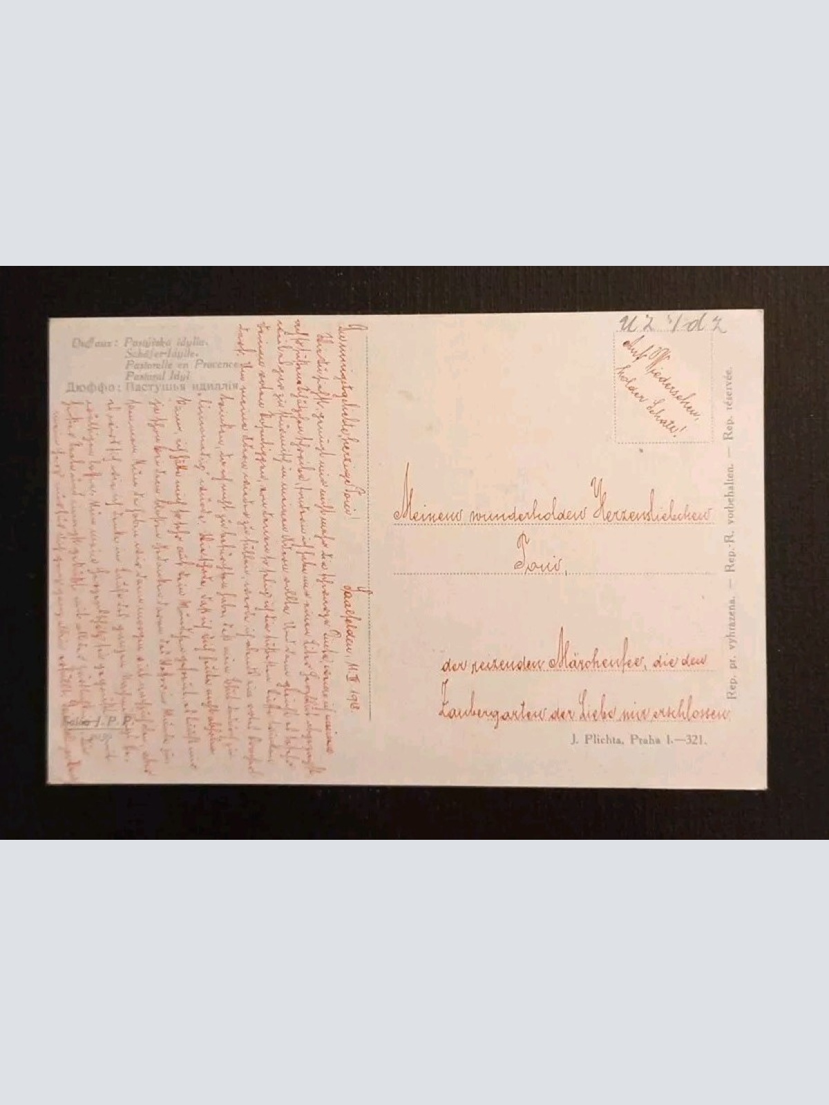 Künstlerkarte Schäfer Idylle 600581A Gr