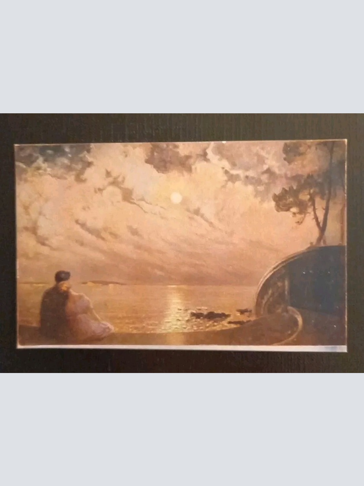 Künstlerkarte Pärchen Am See 600625A Gr