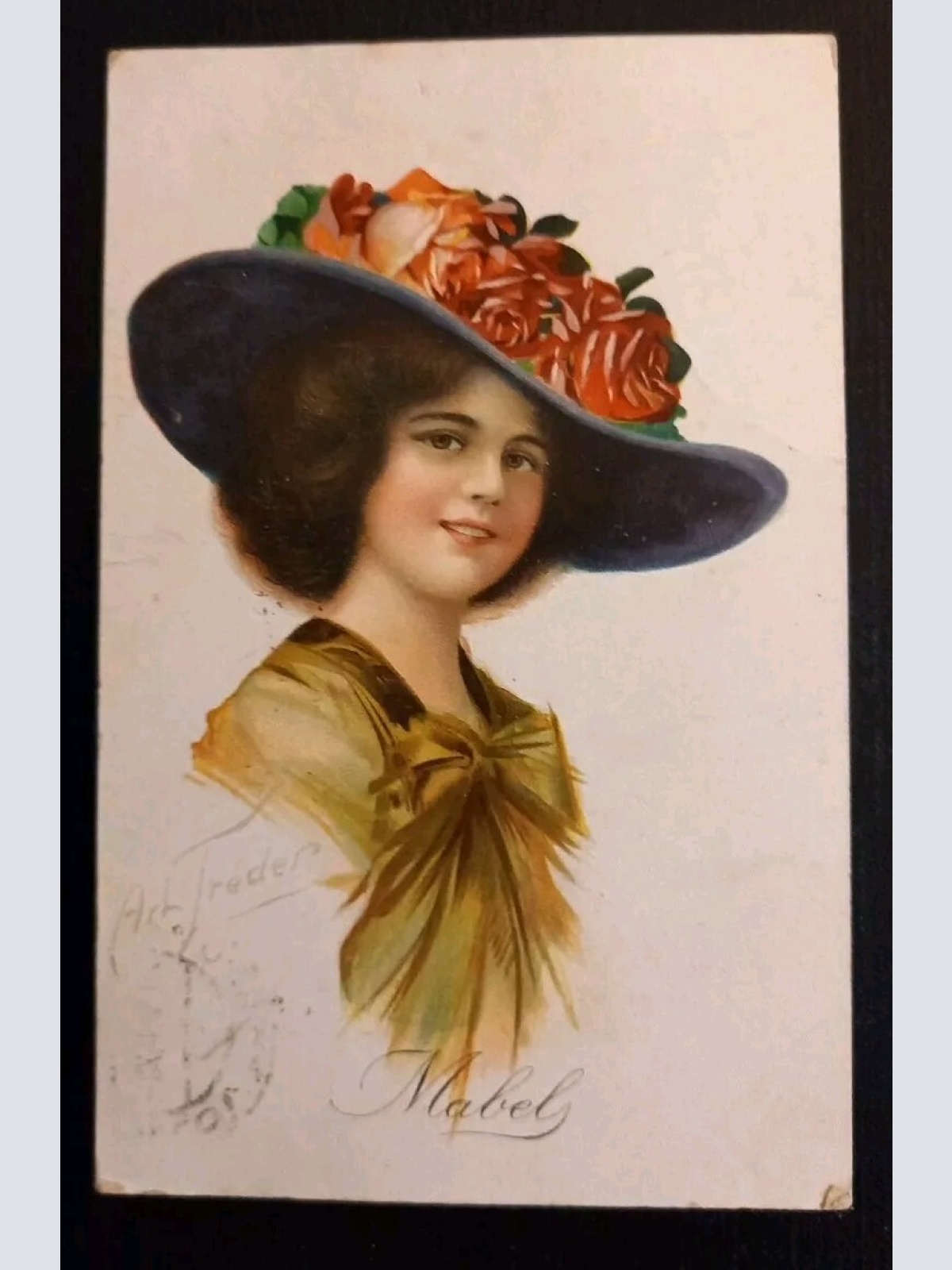 Künstlerkarte Mabel Hut 600632A Gr