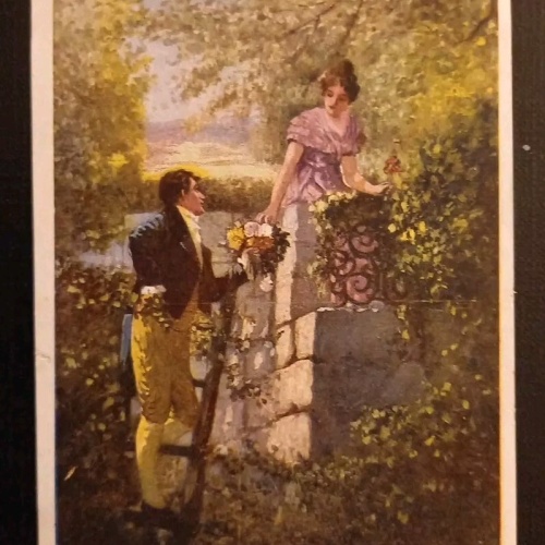 Künstlerkarte Beim Stelldichein Pärchen 600577A Gr