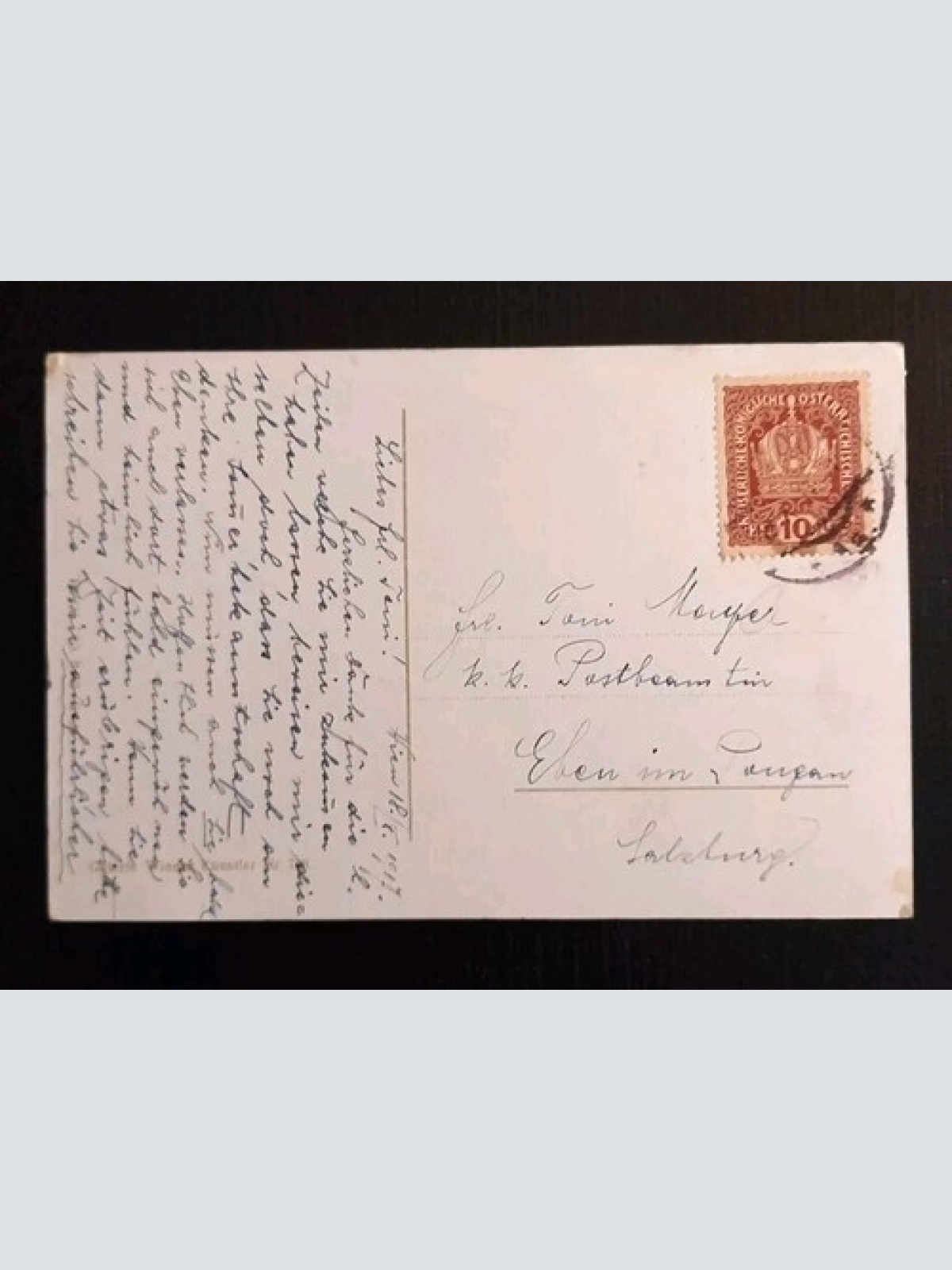 Künstlerkarte Rud.Fuchs Blaue Augen 600583A Gr