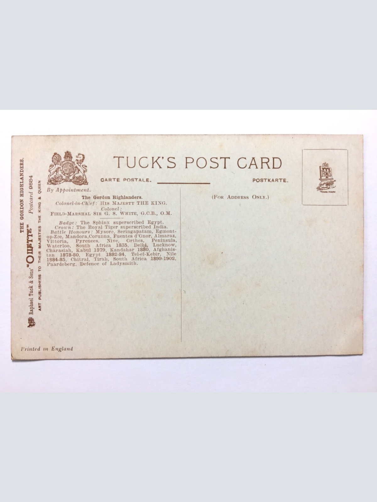 The Gordon Highlanders - Kapitän & Unteroffizier - Farben des Königs 40270 TH