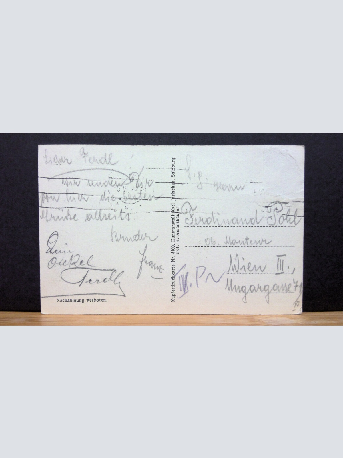 Cafe Glockenspiel am Mozartplatz Salzburg JW 650418 C