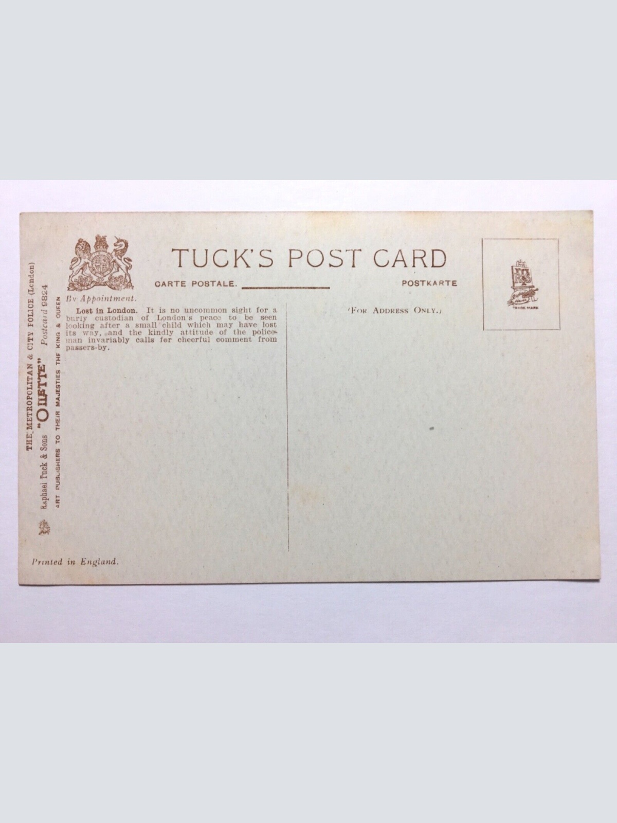 Metropolitan Police - Polizei London - Lost/Verirrt in London 40262 TH