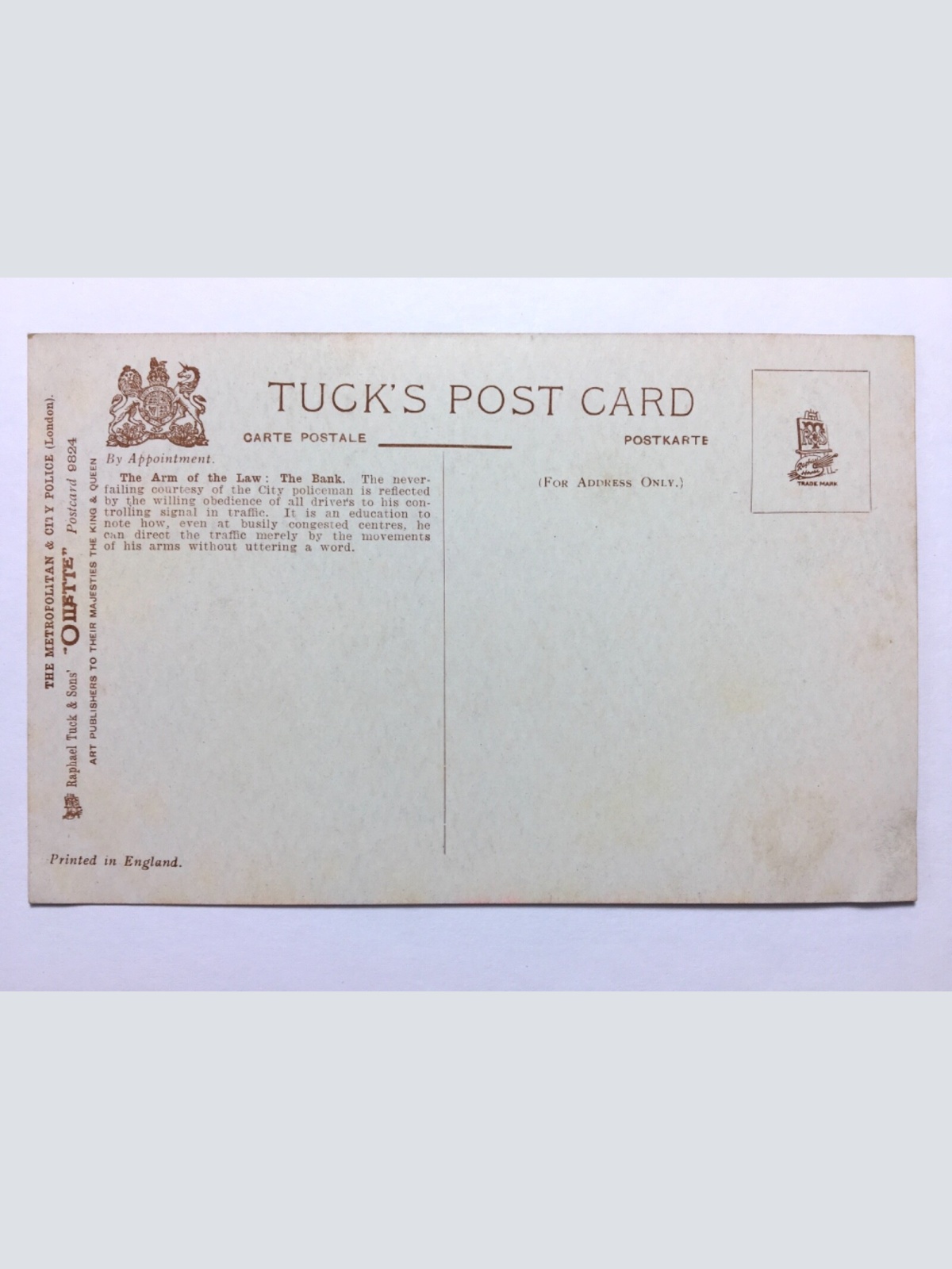 City Police - Polizei London - Arm of the Law - Arm des Gesetzes 40266 TH