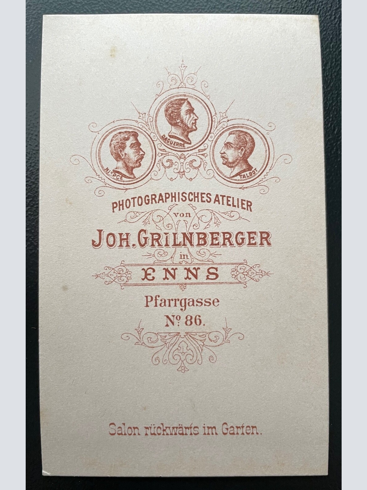 Foto Porträt Geistlicher Talar Kollar J.Grilnberger Enns ca.10,4x6,3cm 400638TH