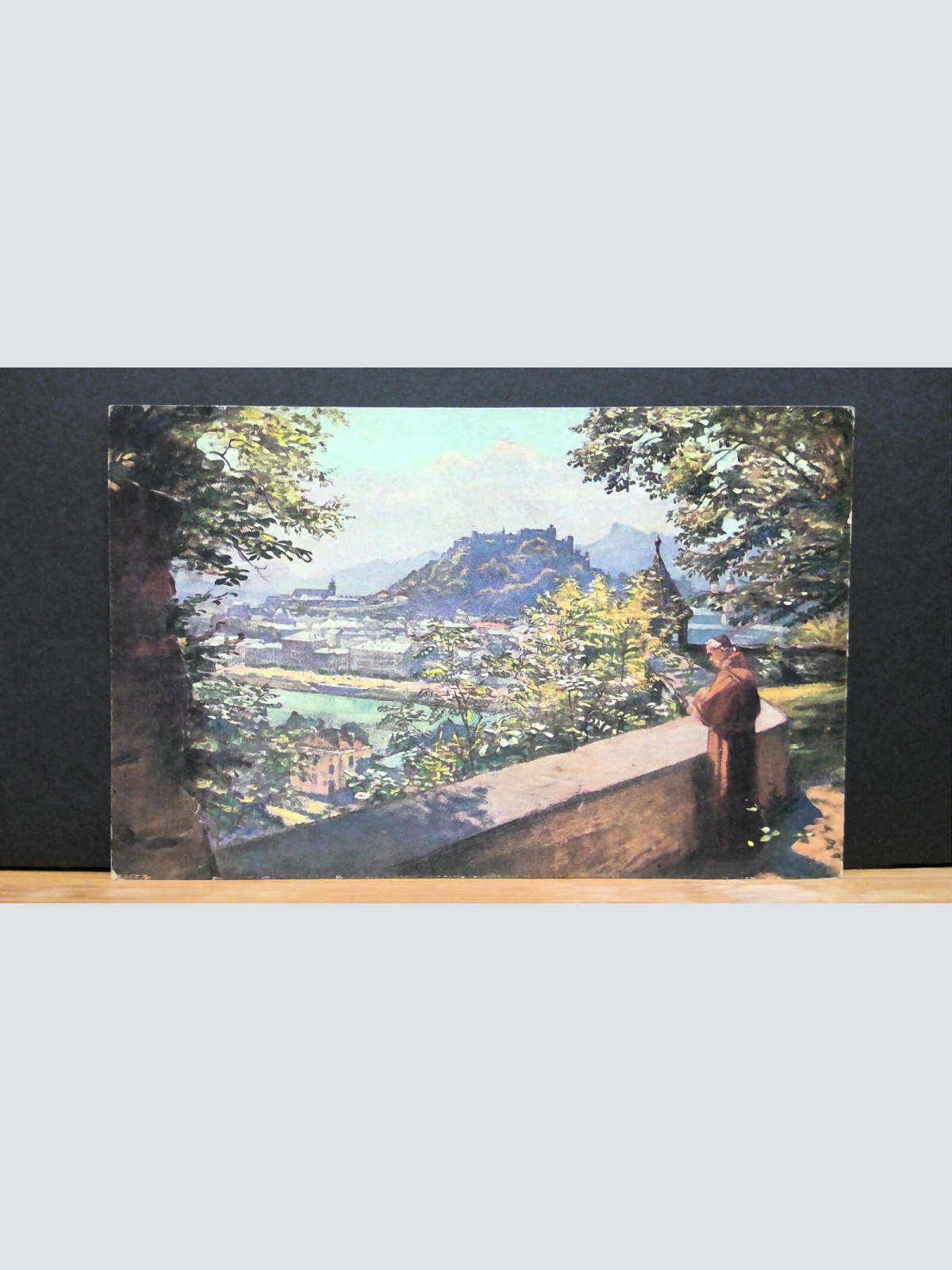 Salzburg Blick vom Kapuzinerberg auf Mönchsberg Mönch Gemälde JW 650111 C