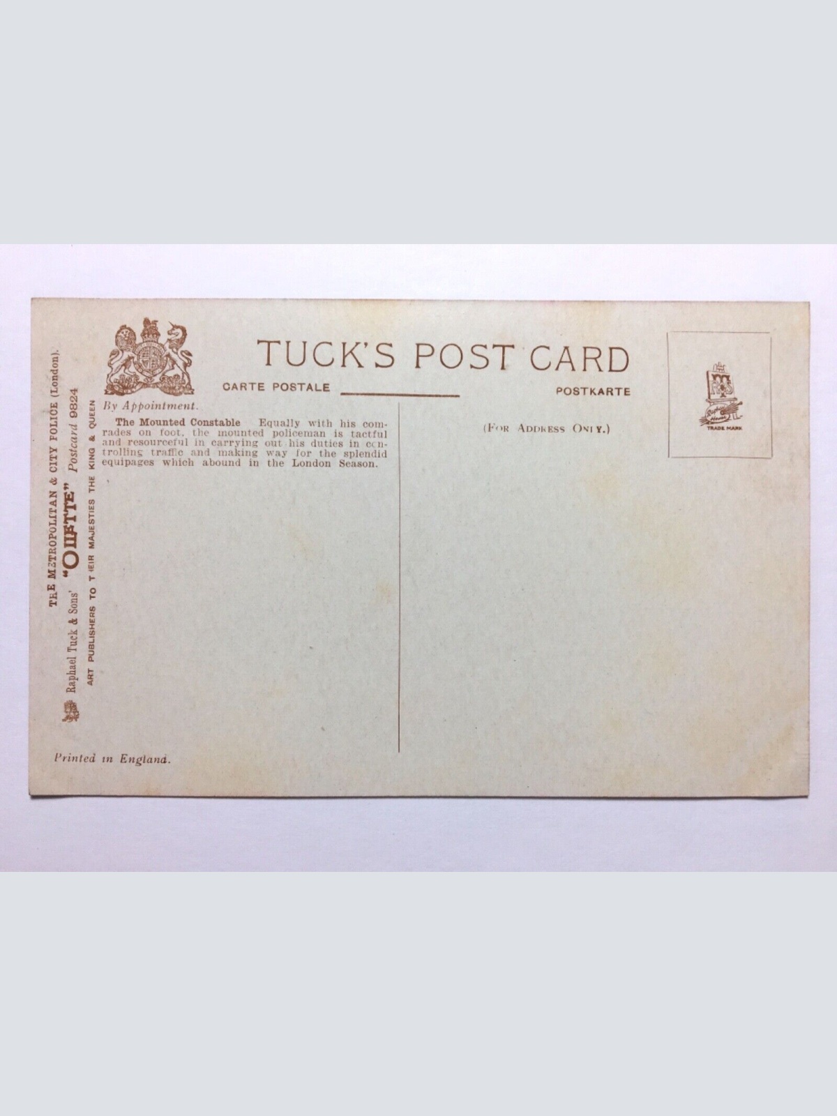 Metropolitan Police - Polizei London - Mounted Constable - Polizeipferd 40261 TH