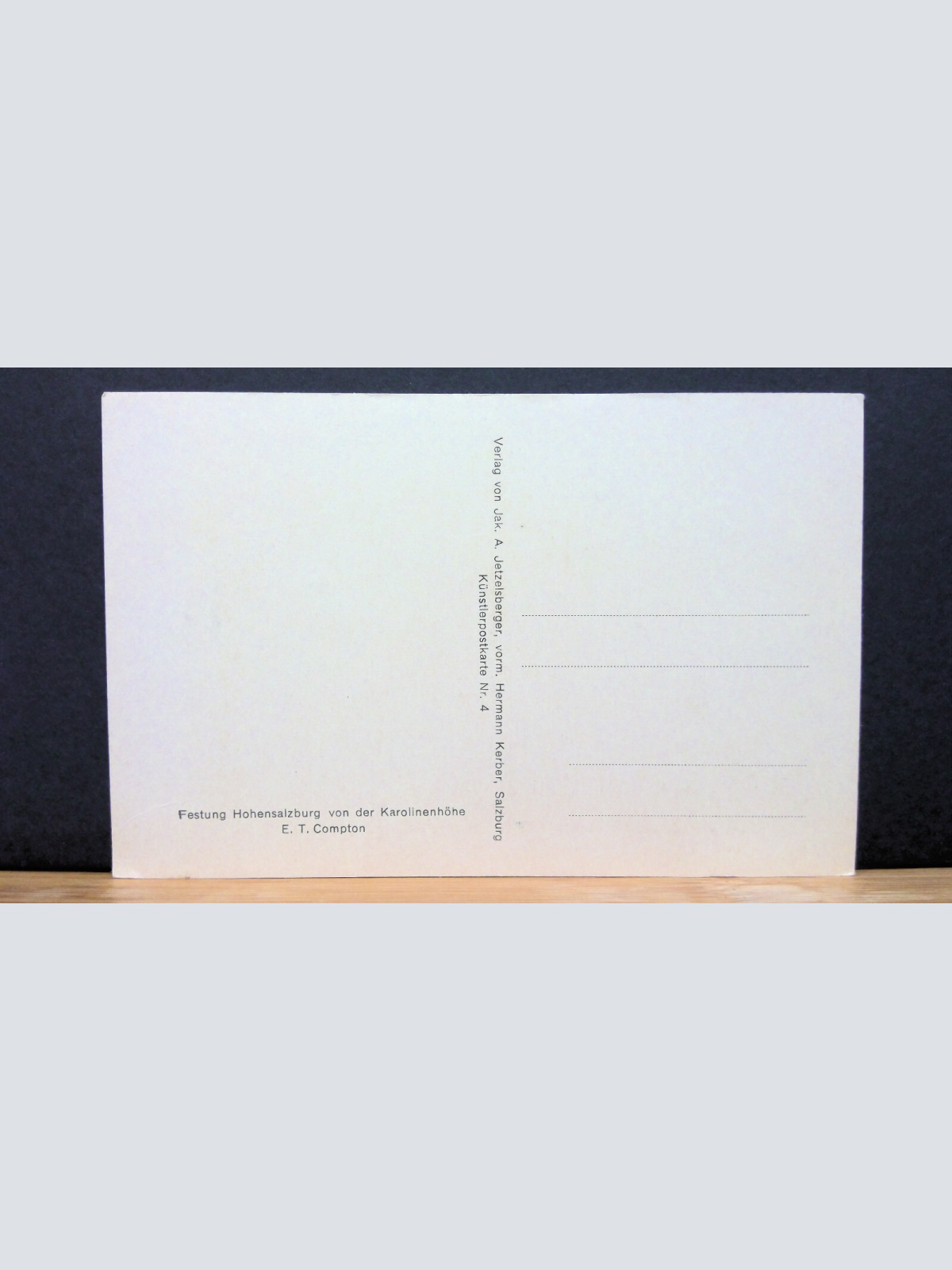 Salzburg Festung Hohensalzburg von der Karolinenhöhe Gemälde JW 650313 C