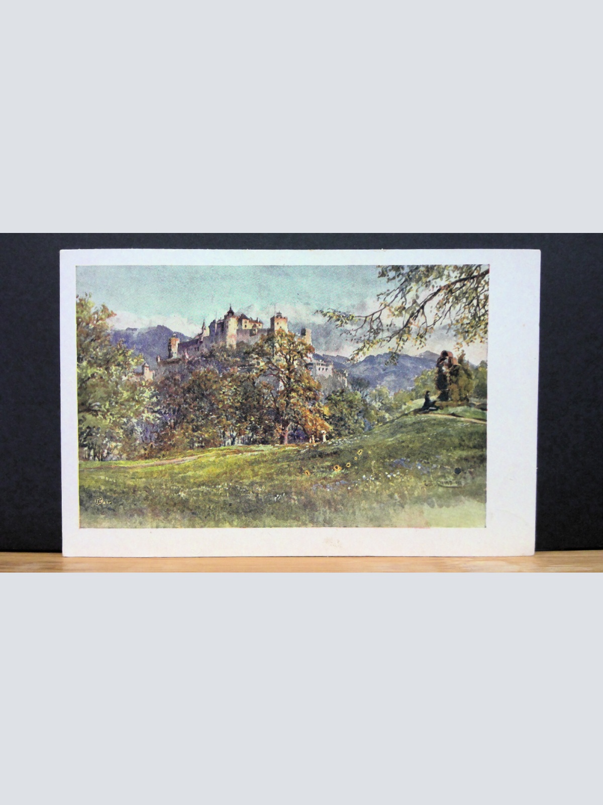 Salzburg Festung Hohensalzburg von der Karolinenhöhe Gemälde JW 650313 C