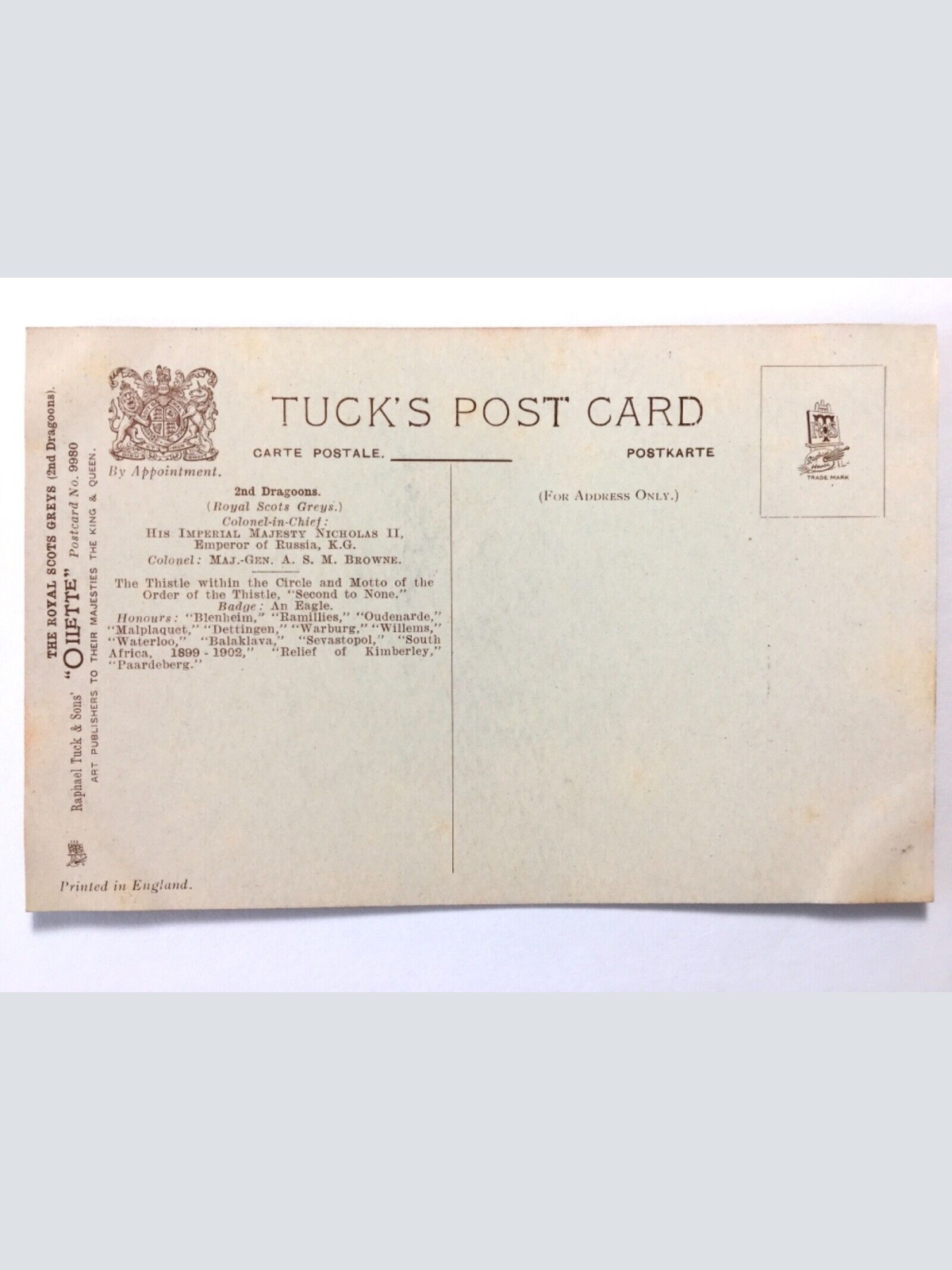 The Royal Scots Greys - Könglich-schottische Grauschimmel - Dragoner 40179 TH