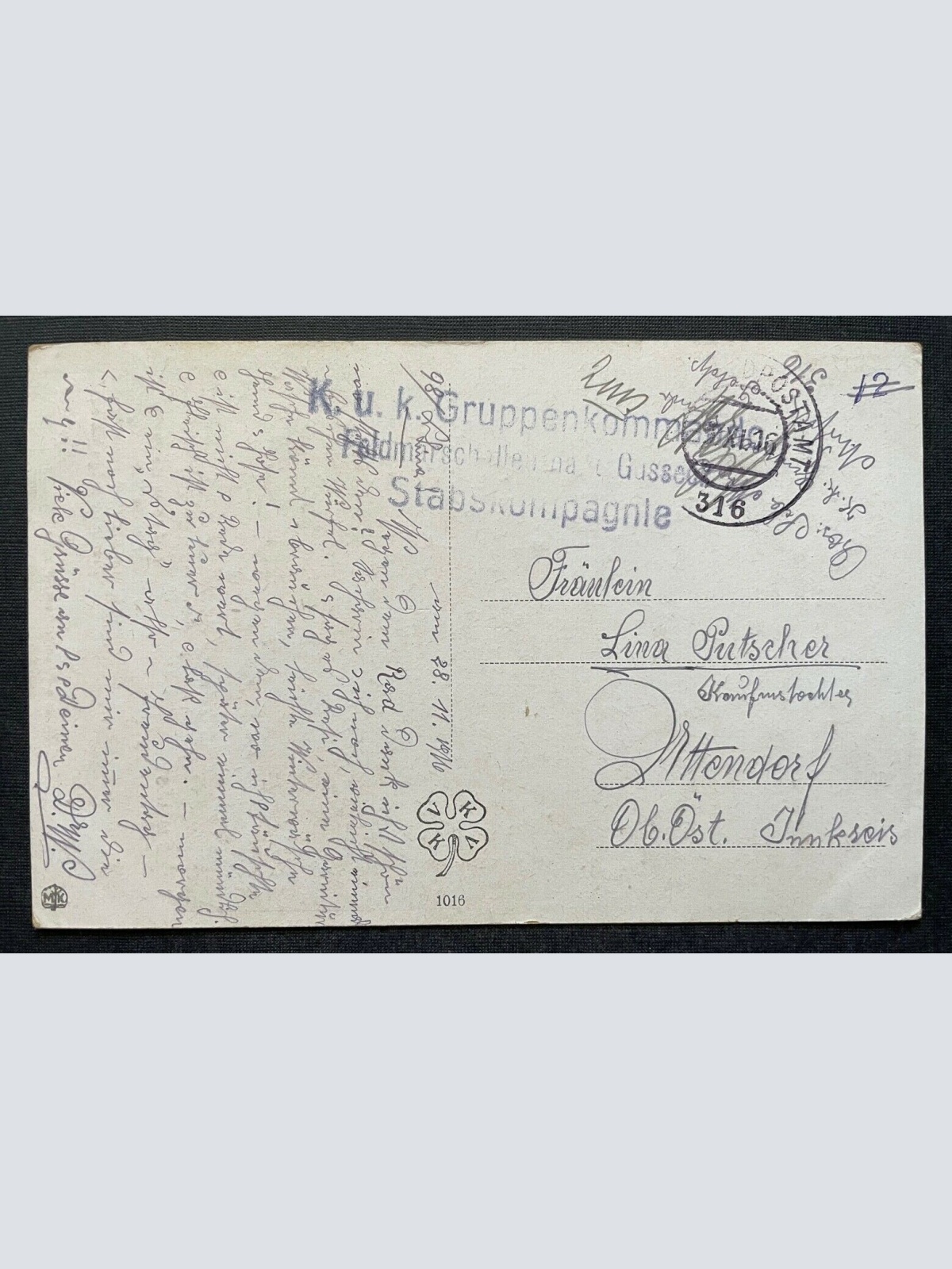 Malerei Der erste Schulweg Q.Manes Schulkinder Mutter Kleid Tracht 400292 TH A