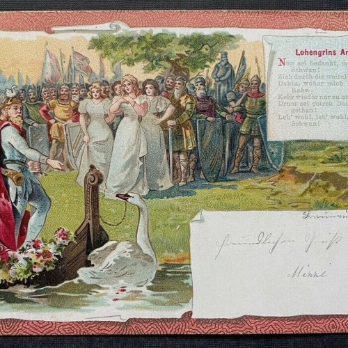 Lohengrins Ankunft Wagner Text Boot Schwan Umhang Soldaten Gruppe 400298 TH A