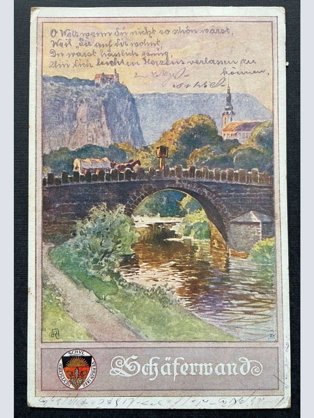 Deutscher Schulverein Schäferwand Berg Děčín Tetschen Stadt Tschechien 400277 TH