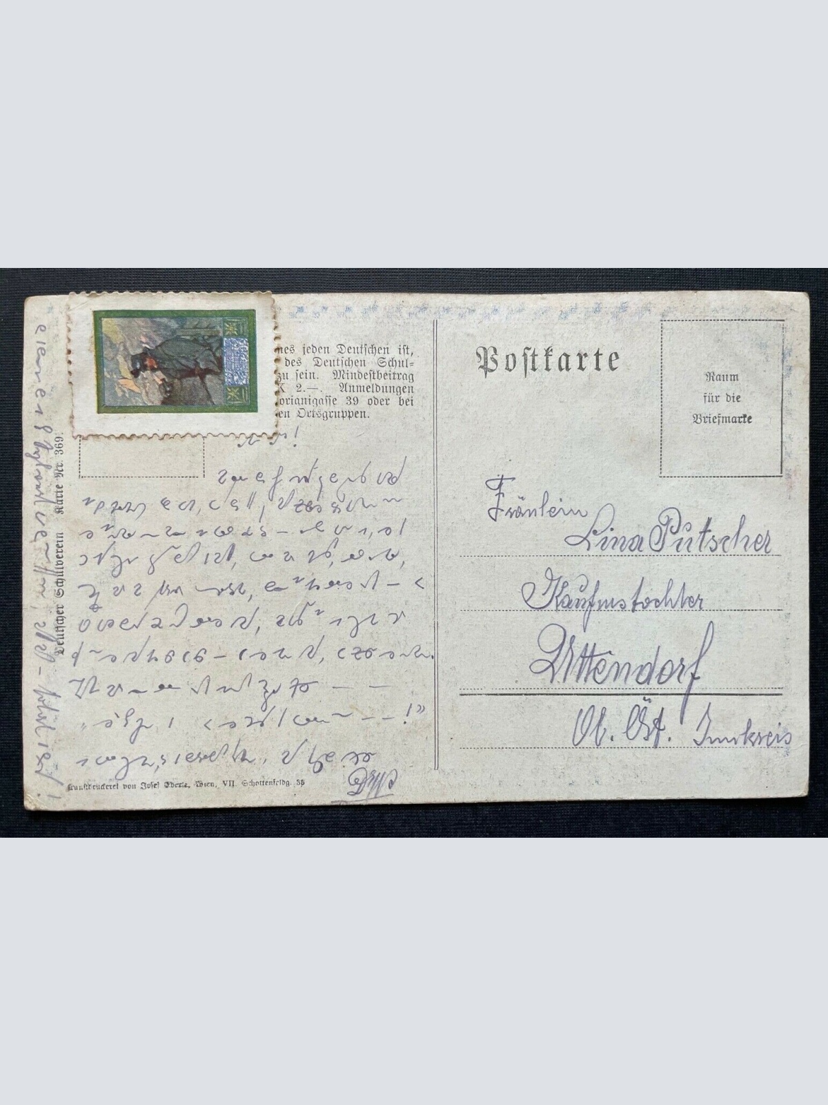 Deutscher Schulverein Mut & Kraft Lied Noten Soldaten Uniform Gewehr 400257 TH