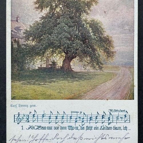 Deutscher Schulverein Lindenbaum Noten Lied Weg Haus 400327 TH A