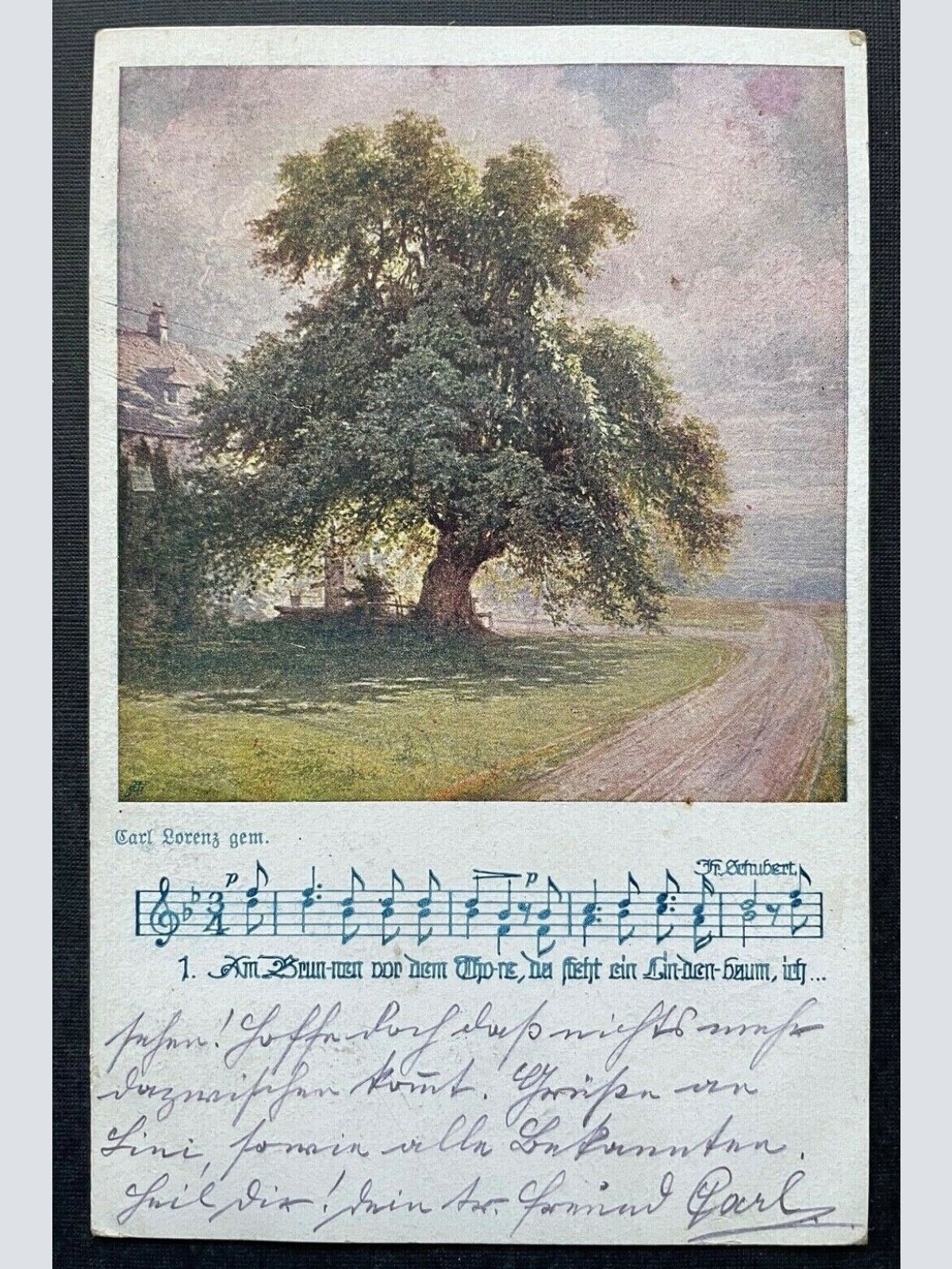 Deutscher Schulverein Lindenbaum Noten Lied Weg Haus 400327 TH A