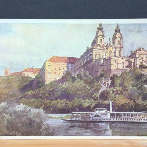 Melk Schiff Donau-Dampfschiffahrts-Gesellschaft Wien Gemälde JW 650294 C