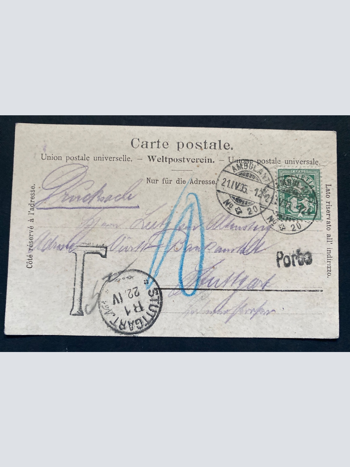 Ambulant Stempel Schweiz Wilhelm Tell Denkmal 80256