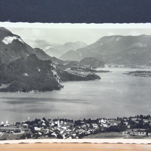 St Gilgen am Abersee Blick gegen St Wolfgang und Strobl JW 8037 C
