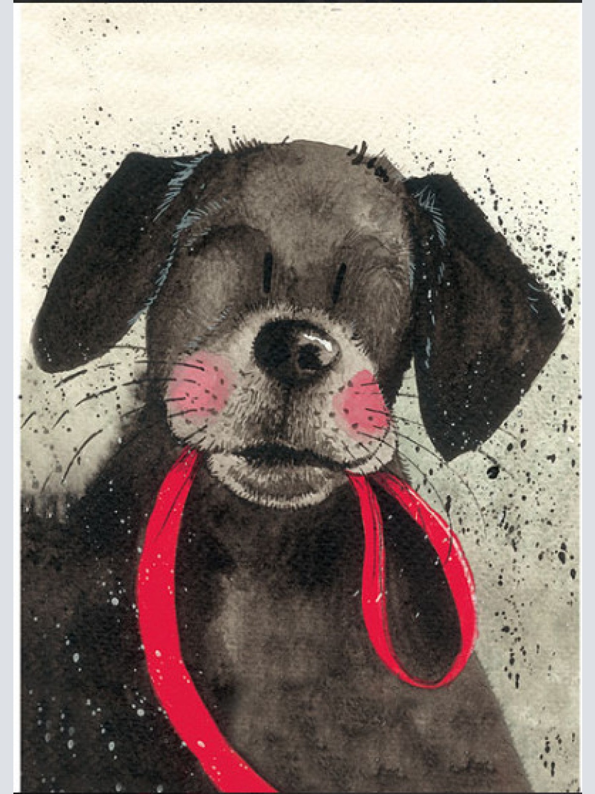 Alex Clark Karte Hund Red Lead  140x140 mm incl. Umschlag  0032