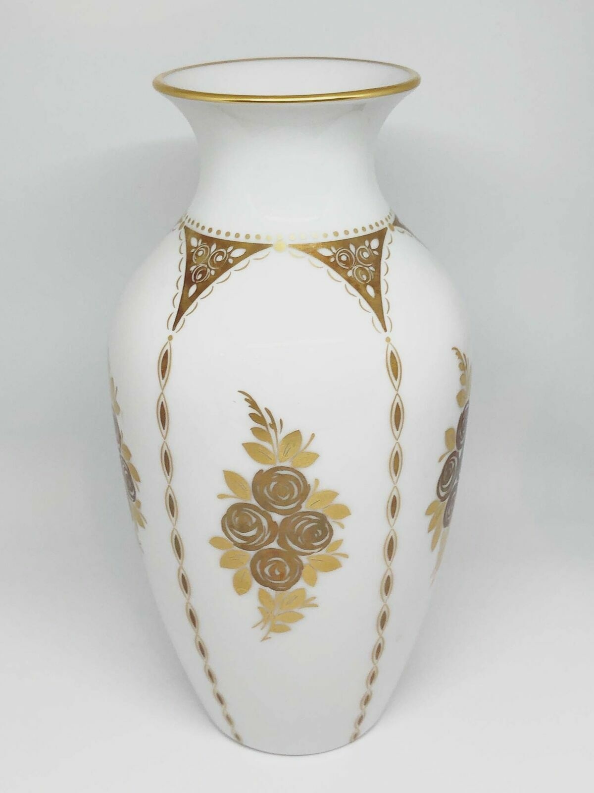 Hutschenreuther Vase Blumen Golddekor Blumen 22,5 50024