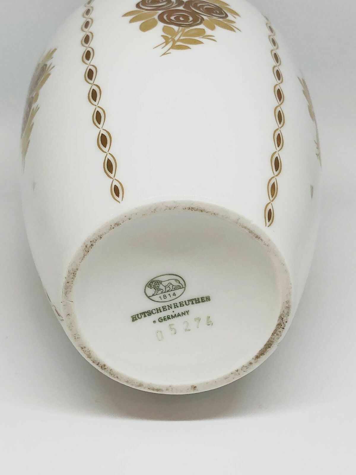 Hutschenreuther Vase Blumen Golddekor Blumen 22,5 50024