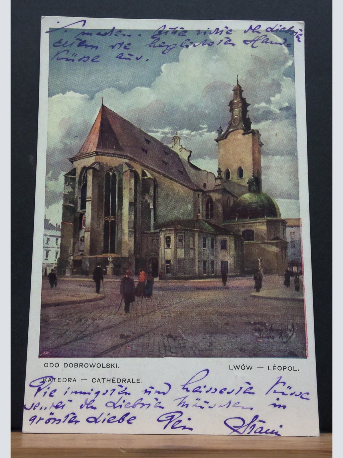 Odo Dobrowolski Lwow Leopol Cathedrale Gemälde JW 650383 C