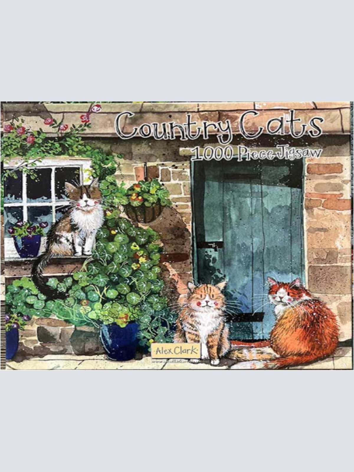 Alex Clark Karte Katzen Cottage Cats 140x140 mm incl. Umschlag 0044