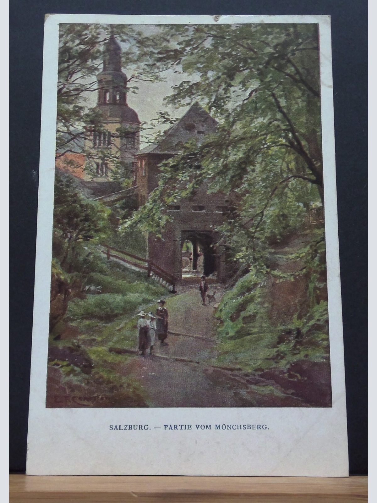 Salzburg Partie vom Mönchsberg Gemälde JW 650302 C