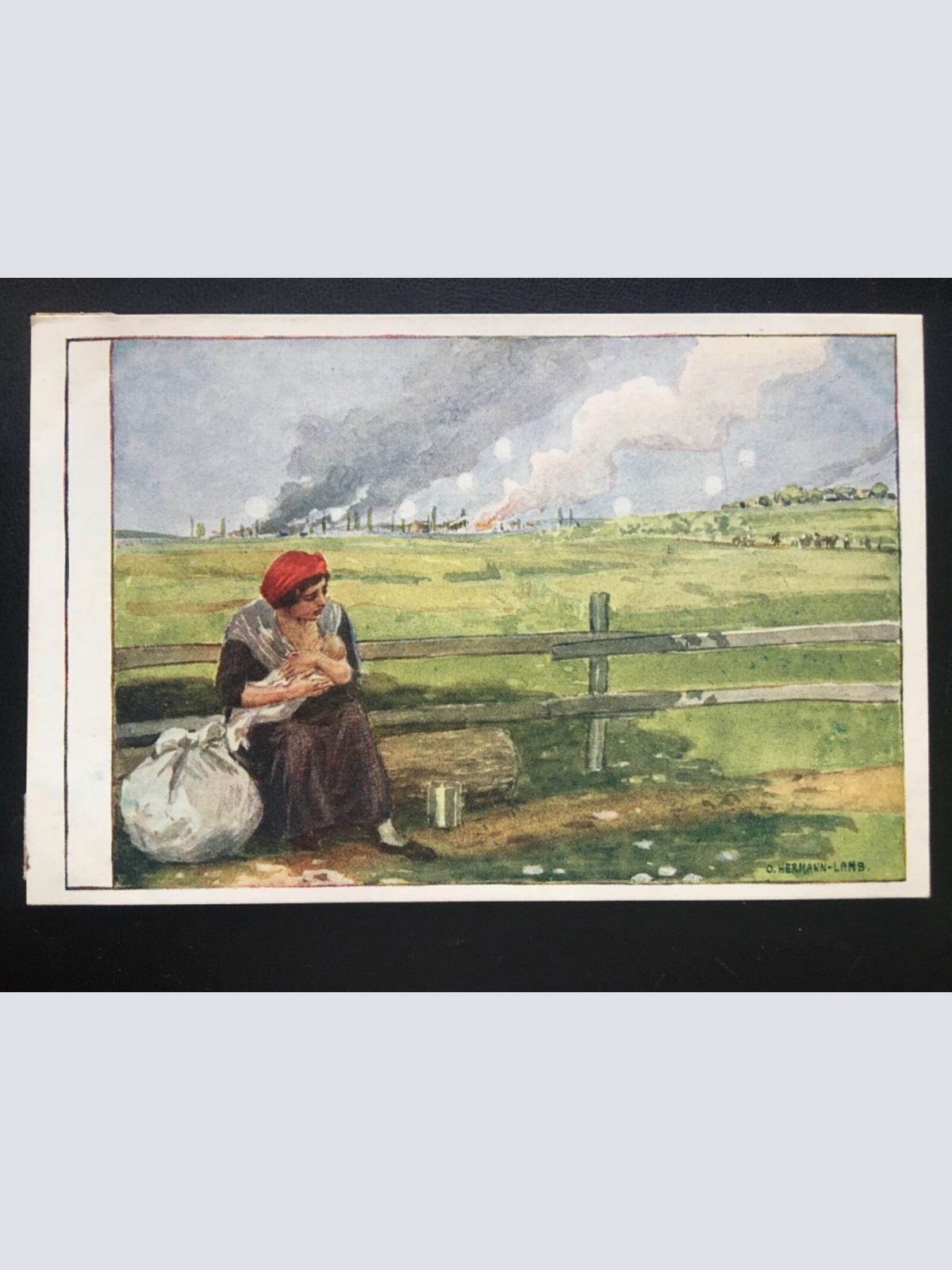 Mutter mit Säugling (O.Hermann-Lamb) - Vor angegriffener Stadt 270102 TH