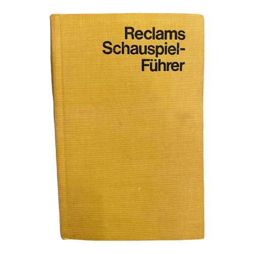 1810 RECLAMS SCHAUSPIELFÜHRER (SCHAUSPIEL-FÜHRER) HC +Abb