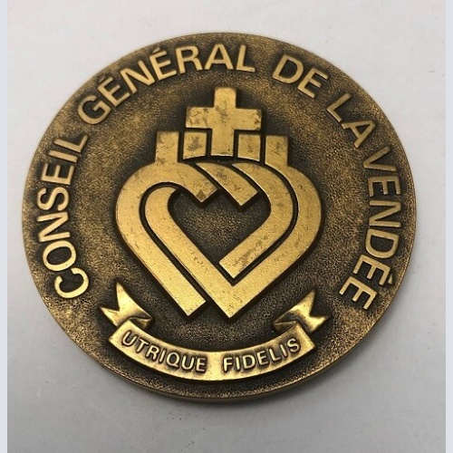 Conseil General de la vendee Utrique Fidelis Bronze Frankreich 5 x 5 cm 31317