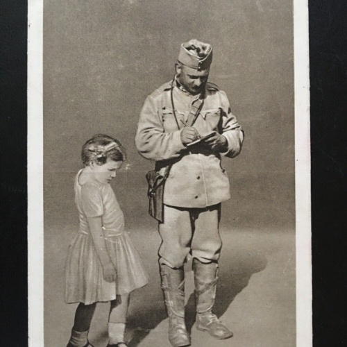 Noch einen Gruß an Mutter - Kind mit Soldat Brief - Meg egy par sort 270045 TH