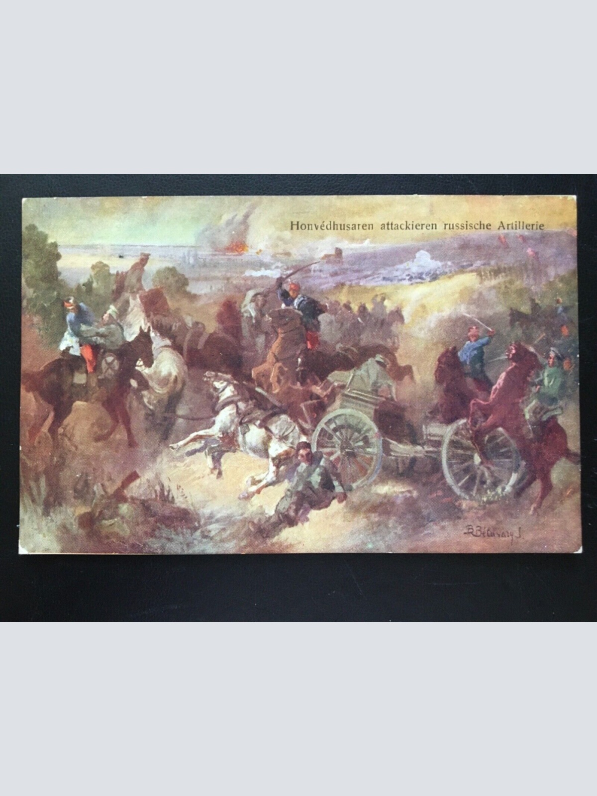 Honvedhusaren attackieren russische Artillerie - Kriegsszene 270030 TH