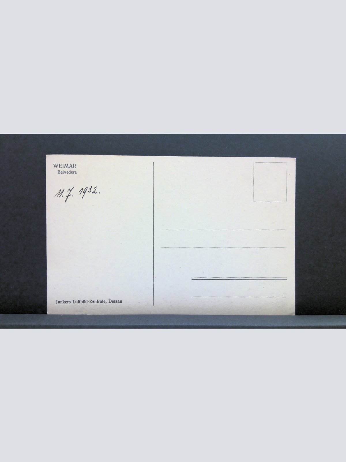 Weimar Schloß Belvedere Fliegeraufnahme JW 650405 C