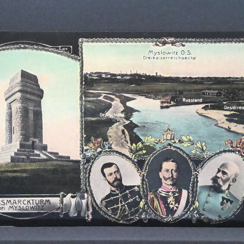 Dreikaiserecke Myslowitz Russland Deutschland Österreich Gemälde JW 500226 C