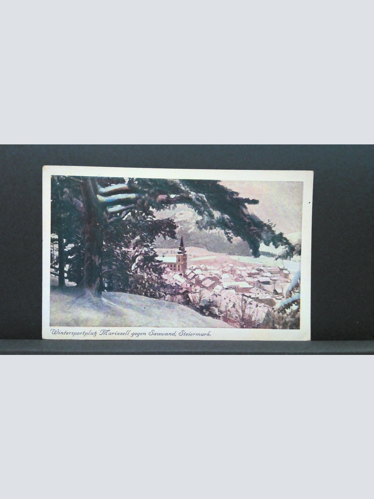 Wintersportplatz Mariazell gegen Sauwand Steiermark Gemälde JW 500197 C
