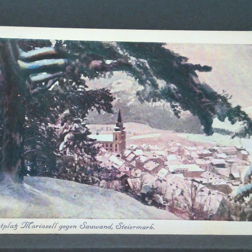 Wintersportplatz Mariazell gegen Sauwand Steiermark Gemälde JW 500197 C