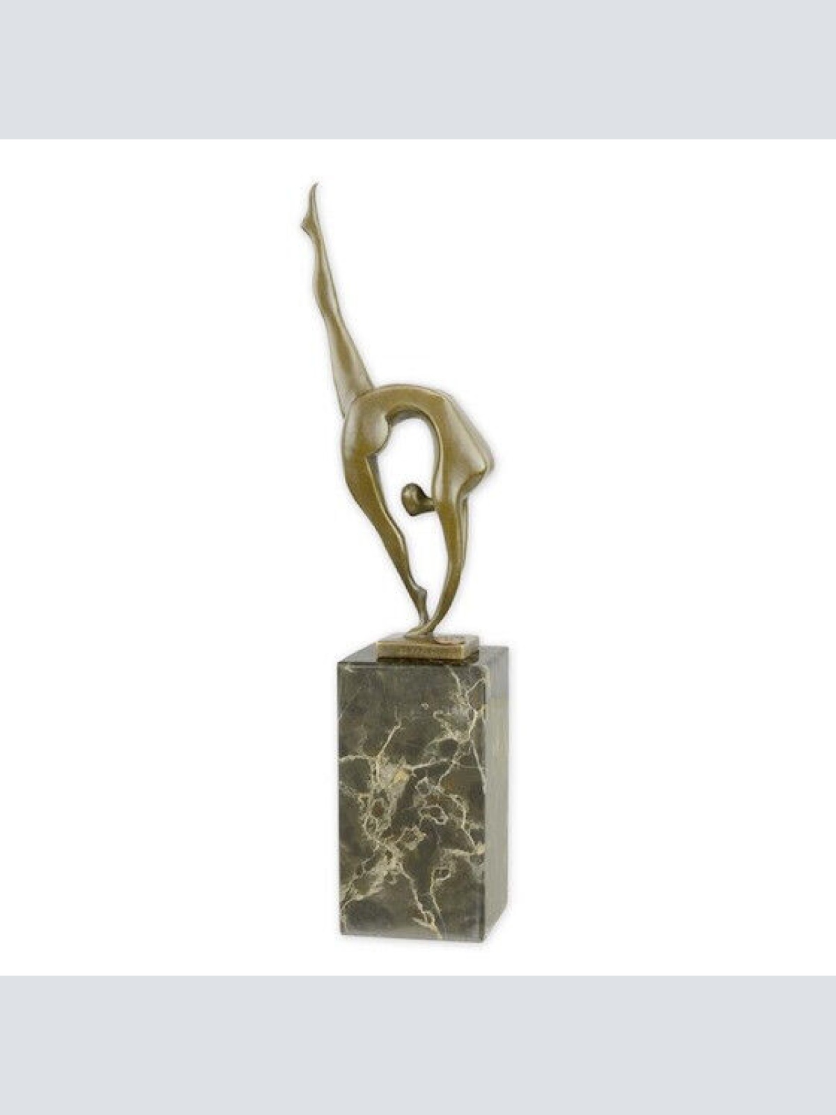 Bronze Skulptur auf Marmor Block Schlangenfrau H 35,9 L 7,3 NLSL-78 3