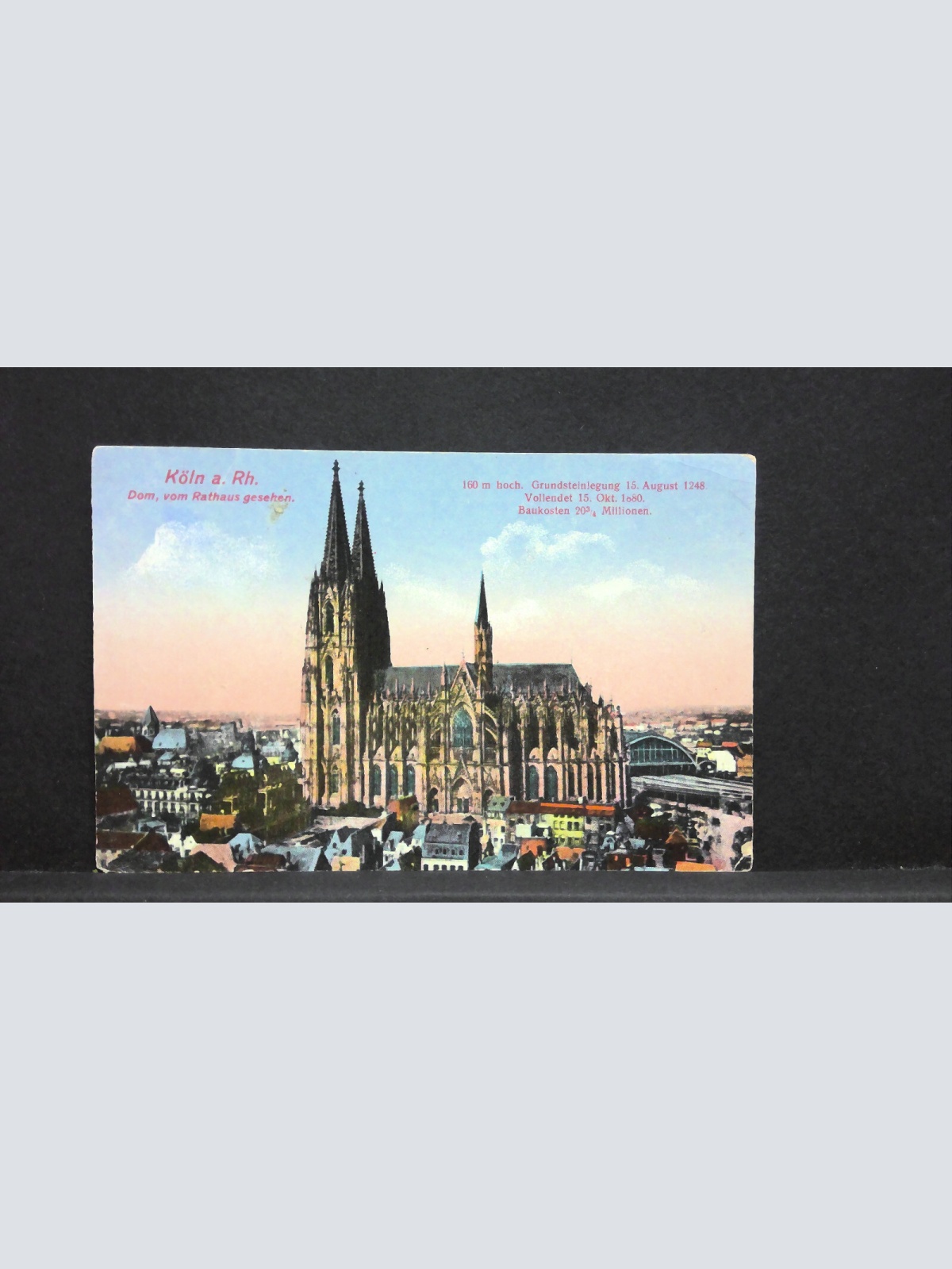 Köln am Rhein Dom vom Rathaus gesehen 180228 jw J