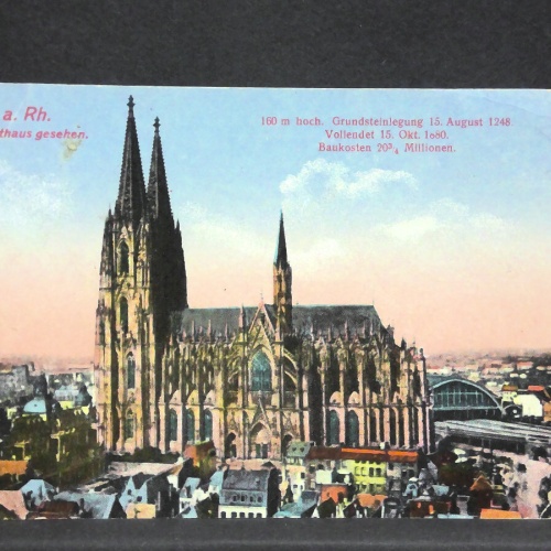 Köln am Rhein Dom vom Rathaus gesehen 180228 jw J