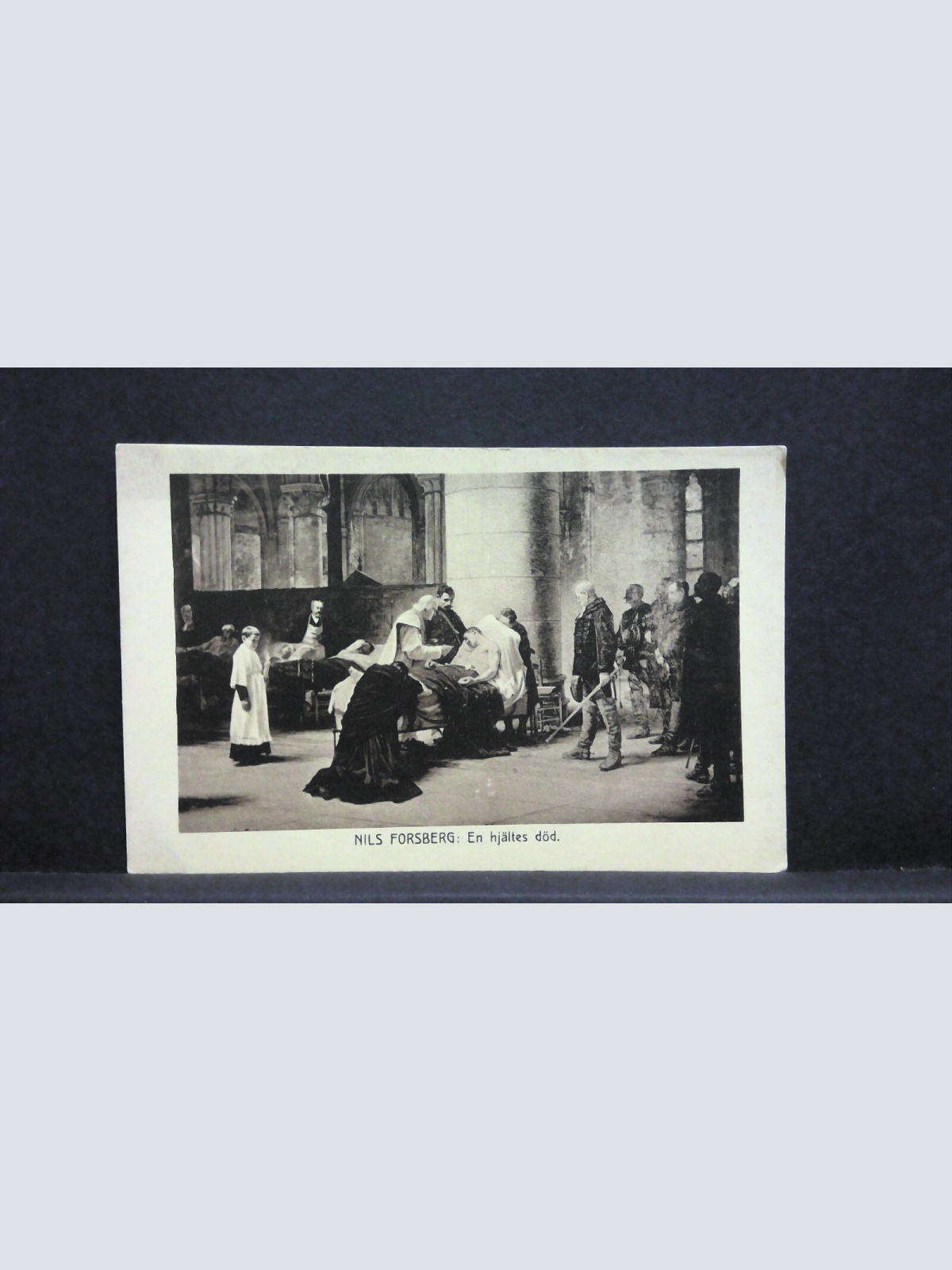 Nils Forsberg En hjältes död Künstlerkarte National-Museum Stockholm 20285 jw J