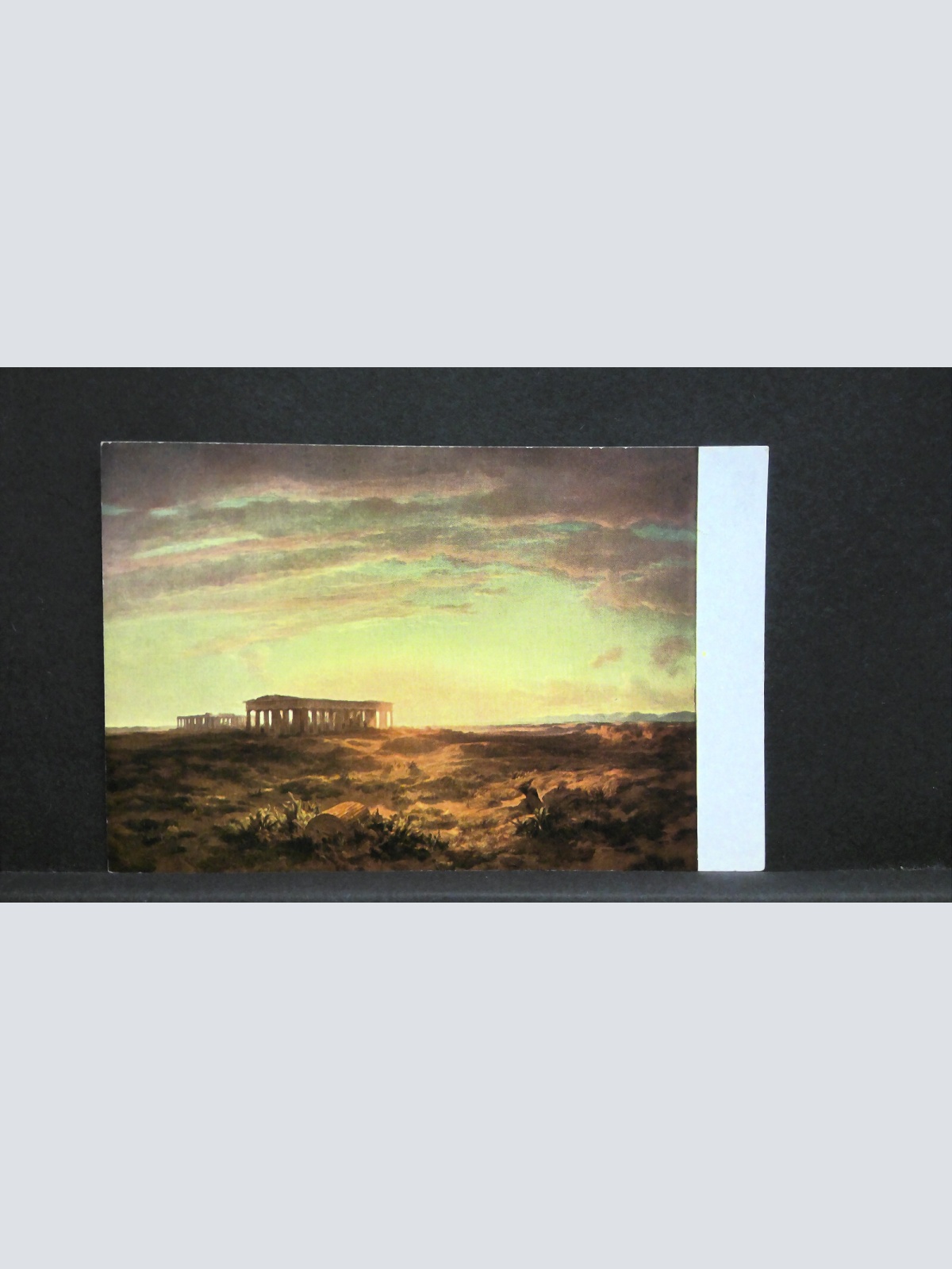 A Calame Die Tempel in Paestum Künstlerkarte Museum Leipzig 82030 jw J