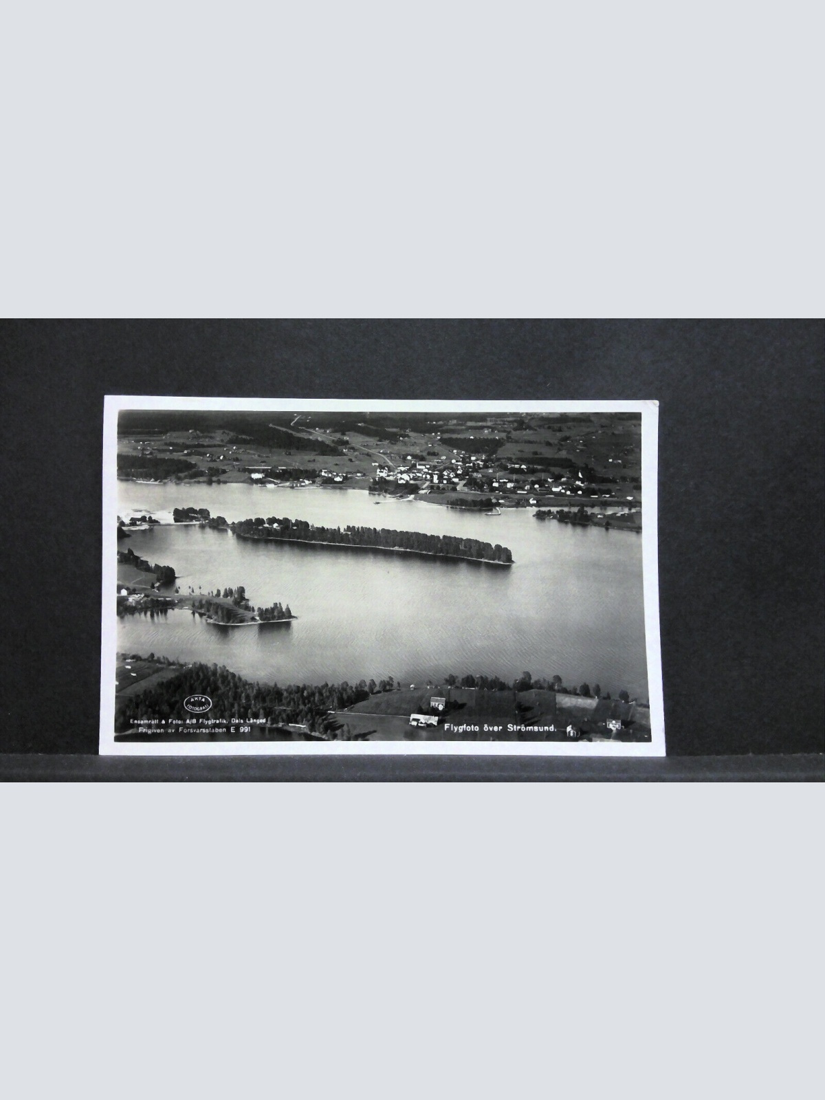 Flygfoto över Strömsund Schweden 400520 jw J