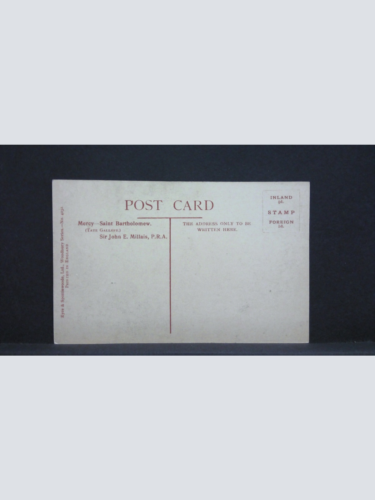 Mercy-Saint Bartholomew Sir John E Millais Gemälde Künstlerkarte 20388 jw J