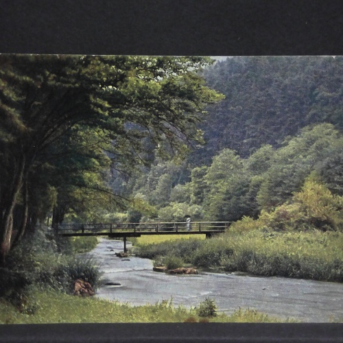 Künstlerkarte Nr 2936 Serie 201 Bach Uferweg Brücke 30010 jw J