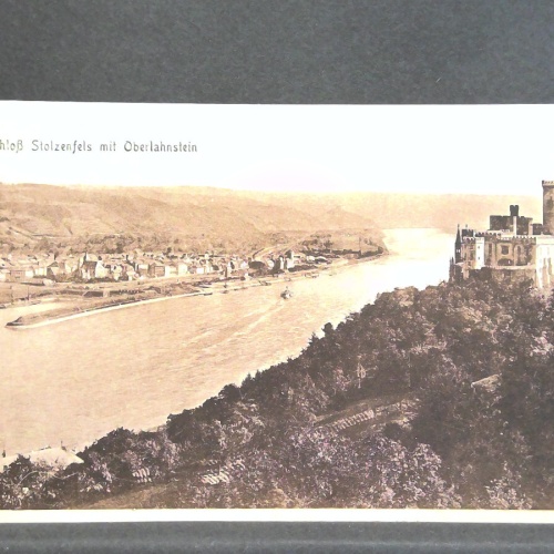 Schloß Stolzfels mit Oberlahnstein Fluss 140463 jw J