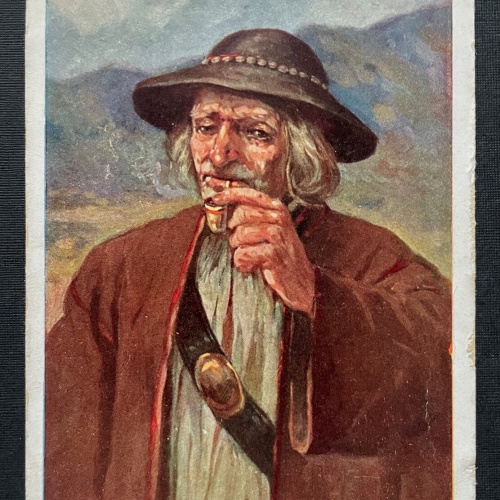 Góral Bergsteiger A.Sekowicz Mann Hut Bart Mantel Bild Künstlerkarte 401085 TH A